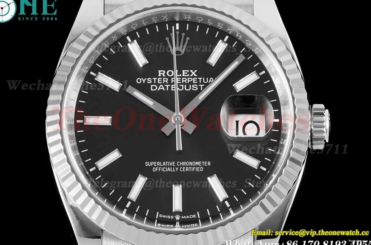 SS Black SH3235 Jub Clean Stk 126234 SS Datejust 36mm 0103